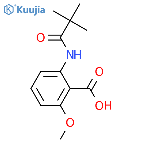 Benzoic acid, 2-[(2,2-dimethyl-1-oxopropyl)amino]-6-methoxy- structure