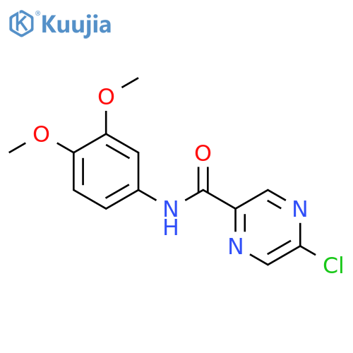 5-Chloro-N-(3,4-dimethoxyphenyl)pyrazine-2-carboxamide structure