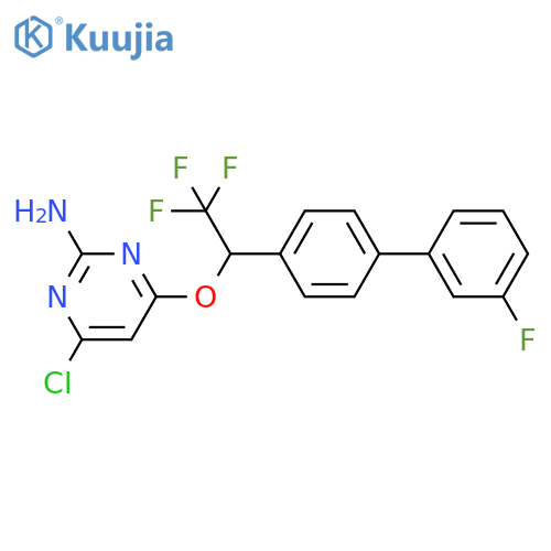 4-Chloro-6-[2,2,2-trifluoro-1-(3\'-fluoro[1,1\'-biphenyl]-4-yl)ethoxy]-2-pyrimidinamine structure
