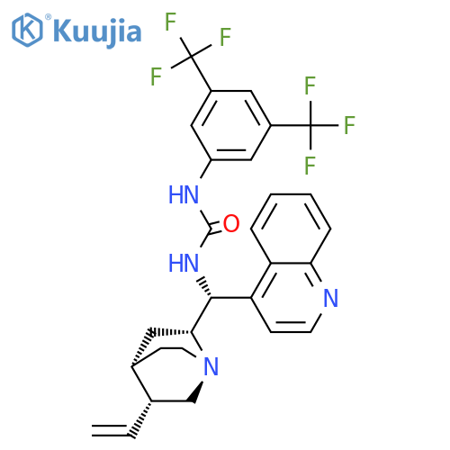 1-[(R)-(5-Ethenylquinuclidine-2-yl)(4-quinolinyl)methyl]-3-[3,5-bis(trifluoromethyl)phenyl]urea structure
