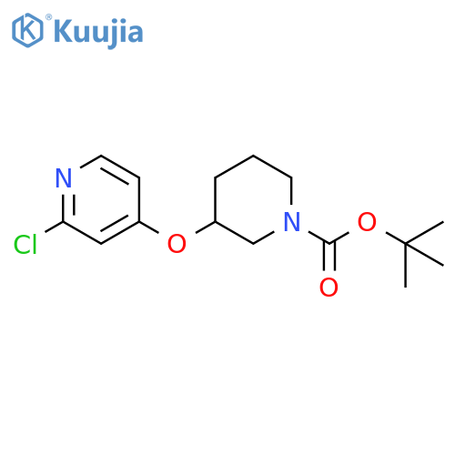 TERT-BUTYL 3-(2-CHLOROPYRIDIN-4-YLOXY)PIPERIDINE-1-CARBOXYLATE structure