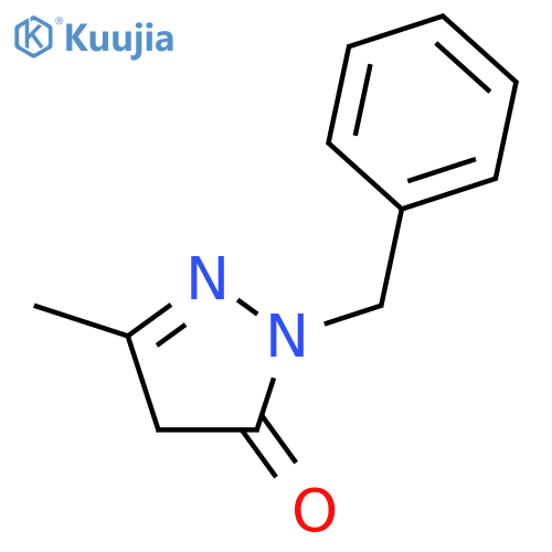 1-Benzyl-3-methyl-4,5-dihydro-1H-pyrazol-5-one structure