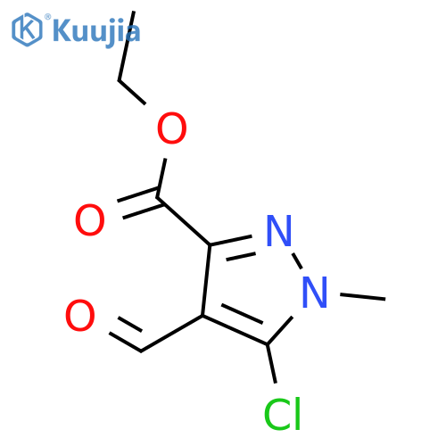 Ethyl 5-chloro-4-formyl-1-methyl-1H-pyrazole-3-carboxylate structure