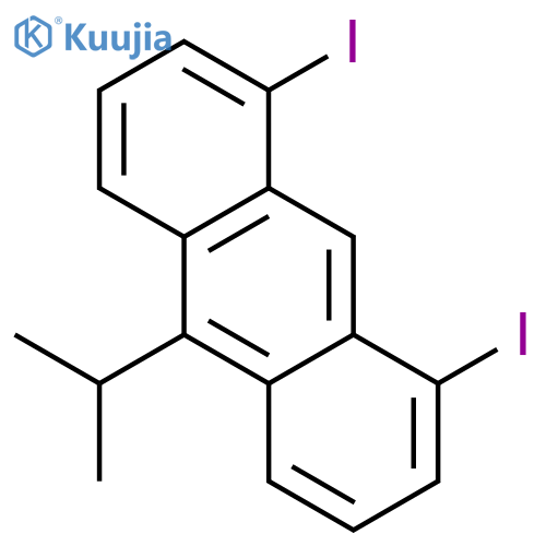 Anthracene, 1,8-diiodo-10-(1-methylethyl)- structure
