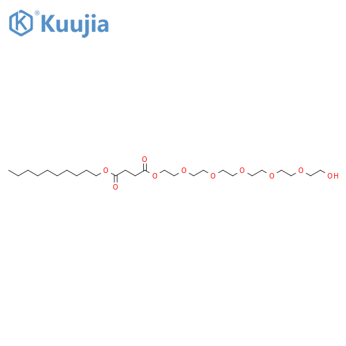 Butanedioic acid, 1-decyl 4-(17-hydroxy-3,6,9,12,15-pentaoxaheptadec-1-yl) ester structure