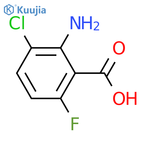 2-Amino-3-chloro-6-fluoro-benzoic Acid structure
