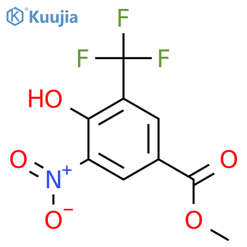 4-Hydroxy-3-nitro-5-trifluoromethyl-benzoic acid methyl ester structure