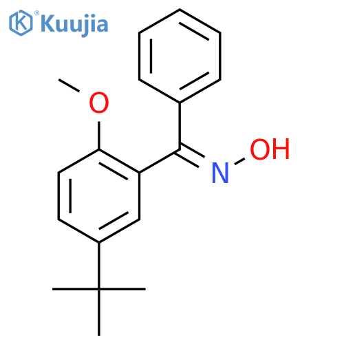 Methanone, [5-(1,1-dimethylethyl)-2-methoxyphenyl]phenyl-, oxime structure