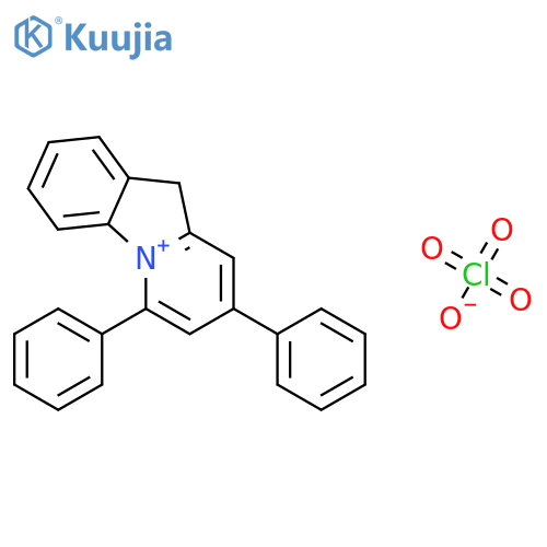 10H-Pyrido[1,2-a]indolium, 6,8-diphenyl-, perchlorate structure
