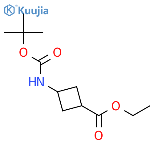ethyl 3-[(tert-butoxycarbonyl)amino]cyclobutanecarboxylate structure