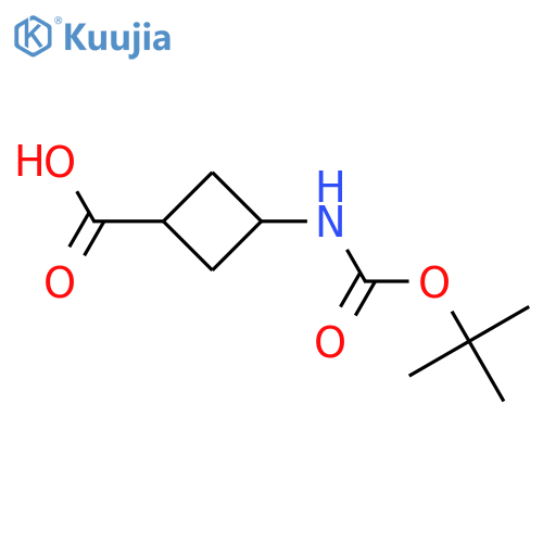 3-(tert-butoxycarbonylamino)cyclobutanecarboxylic acid structure