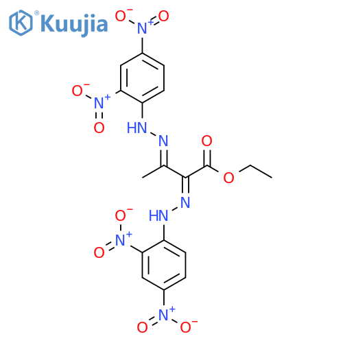 Butanoic acid, 2,3-bis[(2,4-dinitrophenyl)hydrazono]-, ethyl ester structure