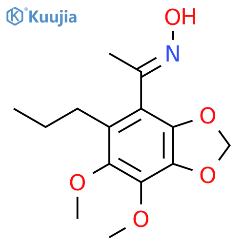 Ethanone, 1-(6,7-dimethoxy-5-propyl-1,3-benzodioxol-4-yl)-, oxime structure