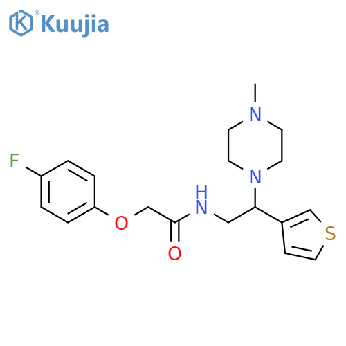 2-(4-fluorophenoxy)-N-2-(4-methylpiperazin-1-yl)-2-(thiophen-3-yl)ethylacetamide structure
