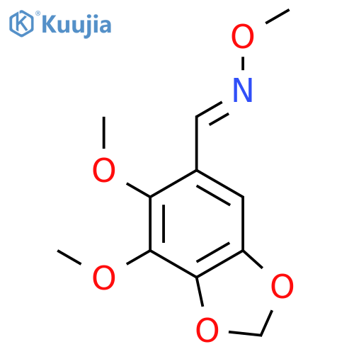 1,3-Benzodioxole-5-carboxaldehyde, 6,7-dimethoxy-, O-methyloxime structure