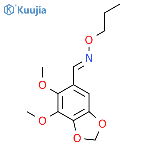 1,3-Benzodioxole-5-carboxaldehyde, 6,7-dimethoxy-, O-propyloxime structure