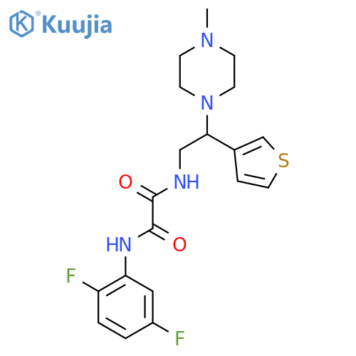 N'-(2,5-difluorophenyl)-N-2-(4-methylpiperazin-1-yl)-2-(thiophen-3-yl)ethylethanediamide structure