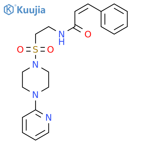 (2Z)-3-phenyl-N-(2-{4-(pyridin-2-yl)piperazin-1-ylsulfonyl}ethyl)prop-2-enamide structure