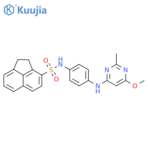 N-{4-(6-methoxy-2-methylpyrimidin-4-yl)aminophenyl}-1,2-dihydroacenaphthylene-3-sulfonamide structure