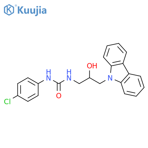 3-3-(9H-carbazol-9-yl)-2-hydroxypropyl-1-(4-chlorophenyl)urea structure