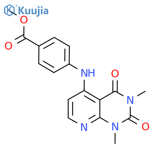 methyl 4-({1,3-dimethyl-2,4-dioxo-1H,2H,3H,4H-pyrido2,3-dpyrimidin-5-yl}amino)benzoate structure