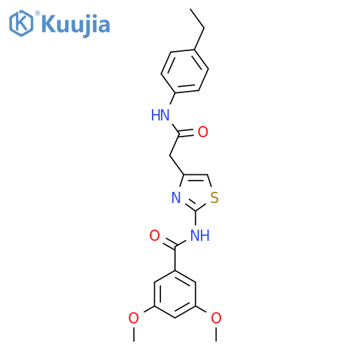 N-(4-{(4-ethylphenyl)carbamoylmethyl}-1,3-thiazol-2-yl)-3,5-dimethoxybenzamide structure