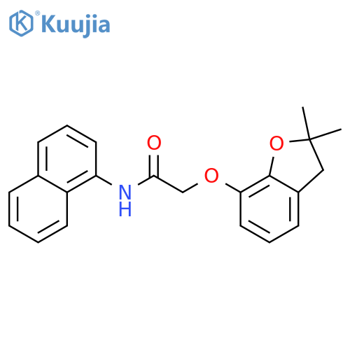 2-(2,2-dimethyl-2,3-dihydro-1-benzofuran-7-yl)oxy-N-(naphthalen-1-yl)acetamide structure