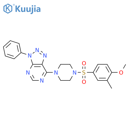 1-(4-methoxy-3-methylbenzenesulfonyl)-4-{3-phenyl-3H-1,2,3triazolo4,5-dpyrimidin-7-yl}piperazine structure