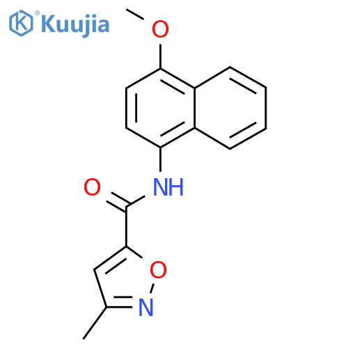 N-(4-methoxynaphthalen-1-yl)-3-methyl-1,2-oxazole-5-carboxamide structure