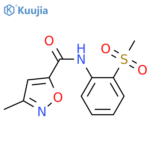 N-(2-methanesulfonylphenyl)-3-methyl-1,2-oxazole-5-carboxamide structure