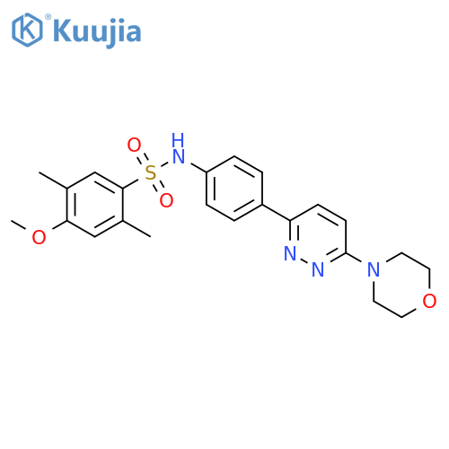 4-methoxy-2,5-dimethyl-N-{4-6-(morpholin-4-yl)pyridazin-3-ylphenyl}benzene-1-sulfonamide structure