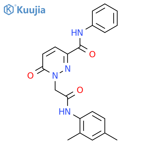 1-(2-((2,4-dimethylphenyl)amino)-2-oxoethyl)-6-oxo-N-phenyl-1,6-dihydropyridazine-3-carboxamide structure