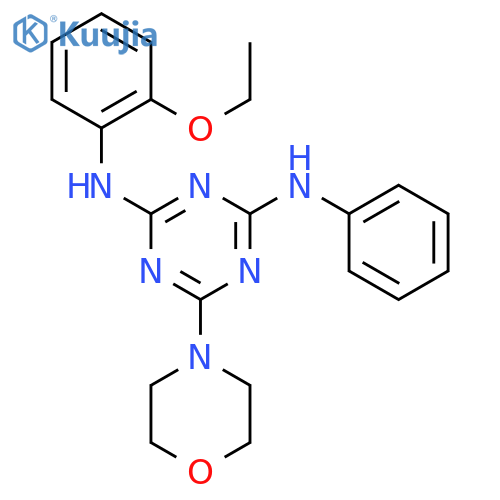 N2-(2-ethoxyphenyl)-6-(morpholin-4-yl)-N4-phenyl-1,3,5-triazine-2,4-diamine structure