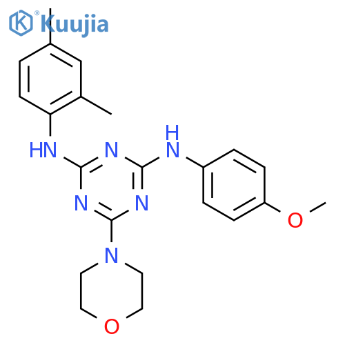 N2-(2,4-dimethylphenyl)-N4-(4-methoxyphenyl)-6-(morpholin-4-yl)-1,3,5-triazine-2,4-diamine structure