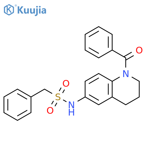 N-(1-benzoyl-1,2,3,4-tetrahydroquinolin-6-yl)-1-phenylmethanesulfonamide structure