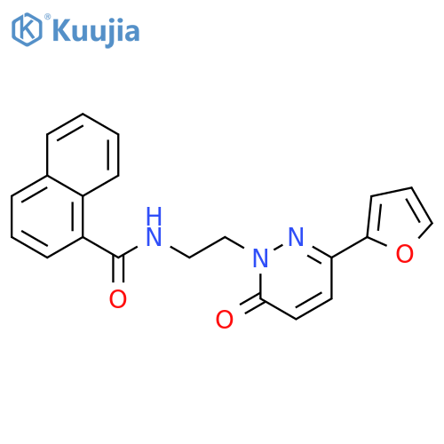 N-{2-3-(furan-2-yl)-6-oxo-1,6-dihydropyridazin-1-ylethyl}naphthalene-1-carboxamide structure