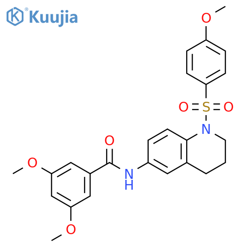 3,5-dimethoxy-N-1-(4-methoxybenzenesulfonyl)-1,2,3,4-tetrahydroquinolin-6-ylbenzamide structure