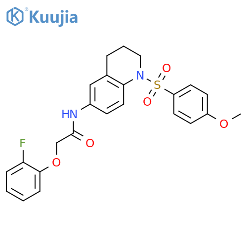 2-(2-fluorophenoxy)-N-1-(4-methoxybenzenesulfonyl)-1,2,3,4-tetrahydroquinolin-6-ylacetamide structure