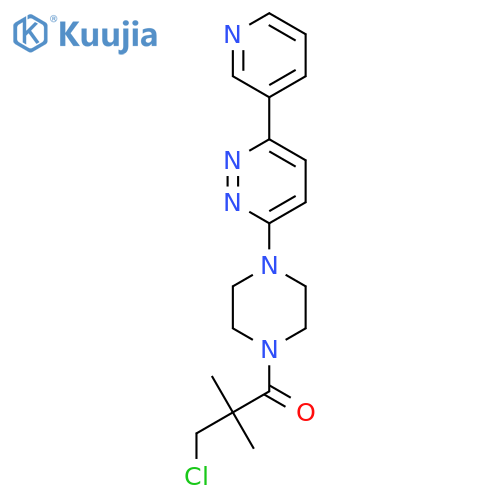 3-chloro-2,2-dimethyl-1-{4-6-(pyridin-3-yl)pyridazin-3-ylpiperazin-1-yl}propan-1-one structure