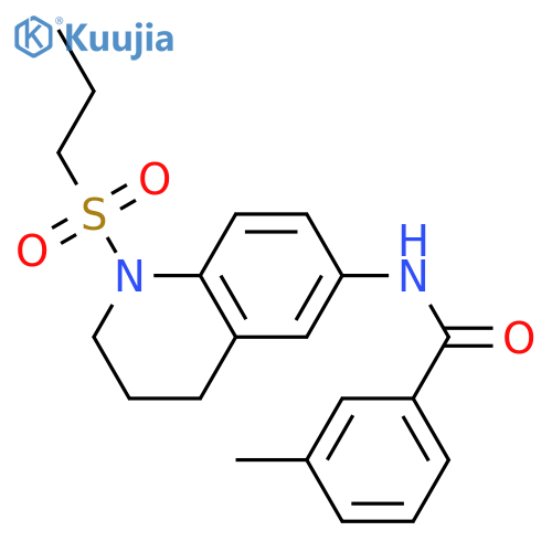 3-methyl-N-1-(propane-1-sulfonyl)-1,2,3,4-tetrahydroquinolin-6-ylbenzamide structure