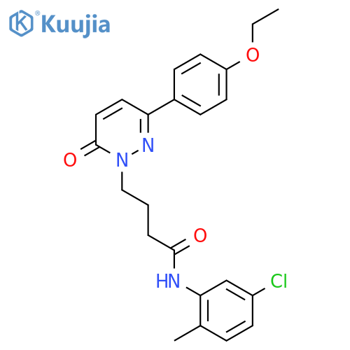 N-(5-chloro-2-methylphenyl)-4-3-(4-ethoxyphenyl)-6-oxo-1,6-dihydropyridazin-1-ylbutanamide structure