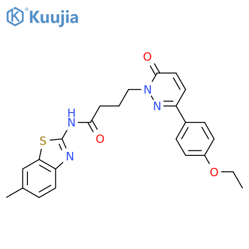 4-3-(4-ethoxyphenyl)-6-oxo-1,6-dihydropyridazin-1-yl-N-(6-methyl-1,3-benzothiazol-2-yl)butanamide structure