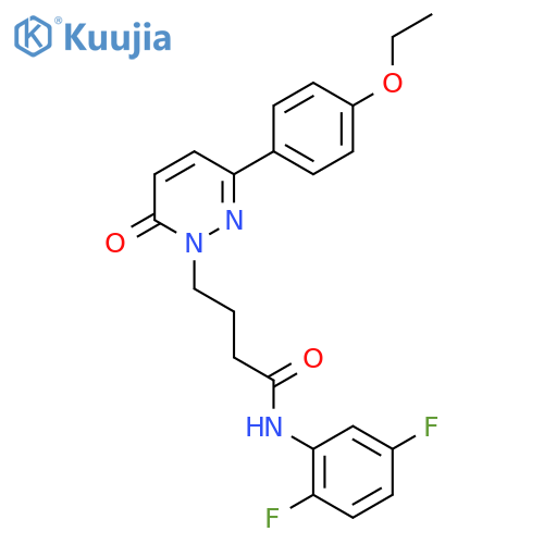 N-(2,5-difluorophenyl)-4-3-(4-ethoxyphenyl)-6-oxo-1,6-dihydropyridazin-1-ylbutanamide structure