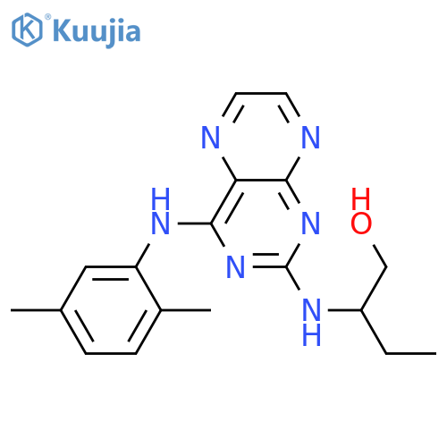 2-({4-(2,5-dimethylphenyl)aminopteridin-2-yl}amino)butan-1-ol structure