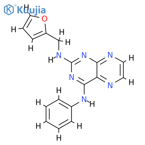N2-(furan-2-yl)methyl-N4-phenylpteridine-2,4-diamine structure