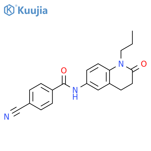 4-cyano-N-(2-oxo-1-propyl-1,2,3,4-tetrahydroquinolin-6-yl)benzamide structure