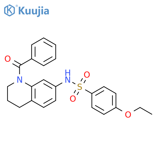N-(1-benzoyl-1,2,3,4-tetrahydroquinolin-7-yl)-4-ethoxybenzene-1-sulfonamide structure