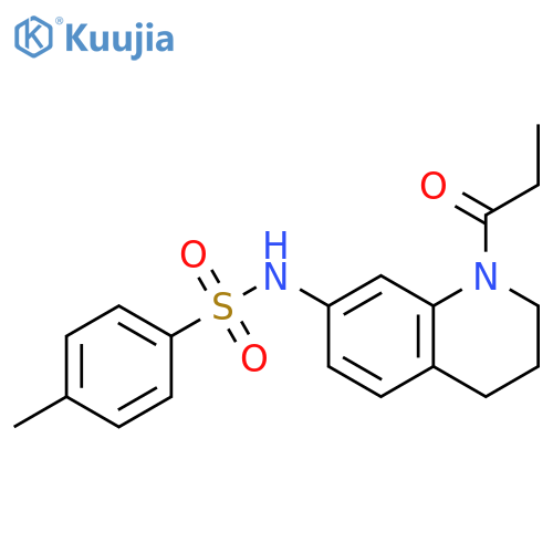 4-methyl-N-(1-propanoyl-1,2,3,4-tetrahydroquinolin-7-yl)benzene-1-sulfonamide structure