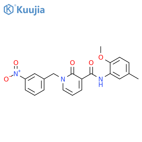 N-(2-methoxy-5-methylphenyl)-1-(3-nitrophenyl)methyl-2-oxo-1,2-dihydropyridine-3-carboxamide structure