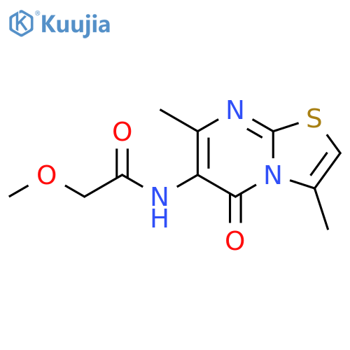 N-{3,7-dimethyl-5-oxo-5H-1,3thiazolo3,2-apyrimidin-6-yl}-2-methoxyacetamide structure